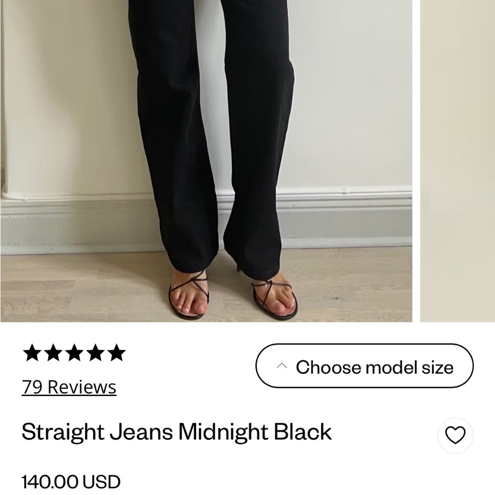 Women's Black Straight Jeans
